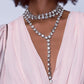 Multi-layer Crystal Tassel Chain Long Choker Necklace Wedding Jewelry for Women Luxury Rhinestone Choker Collar Accessories Gift